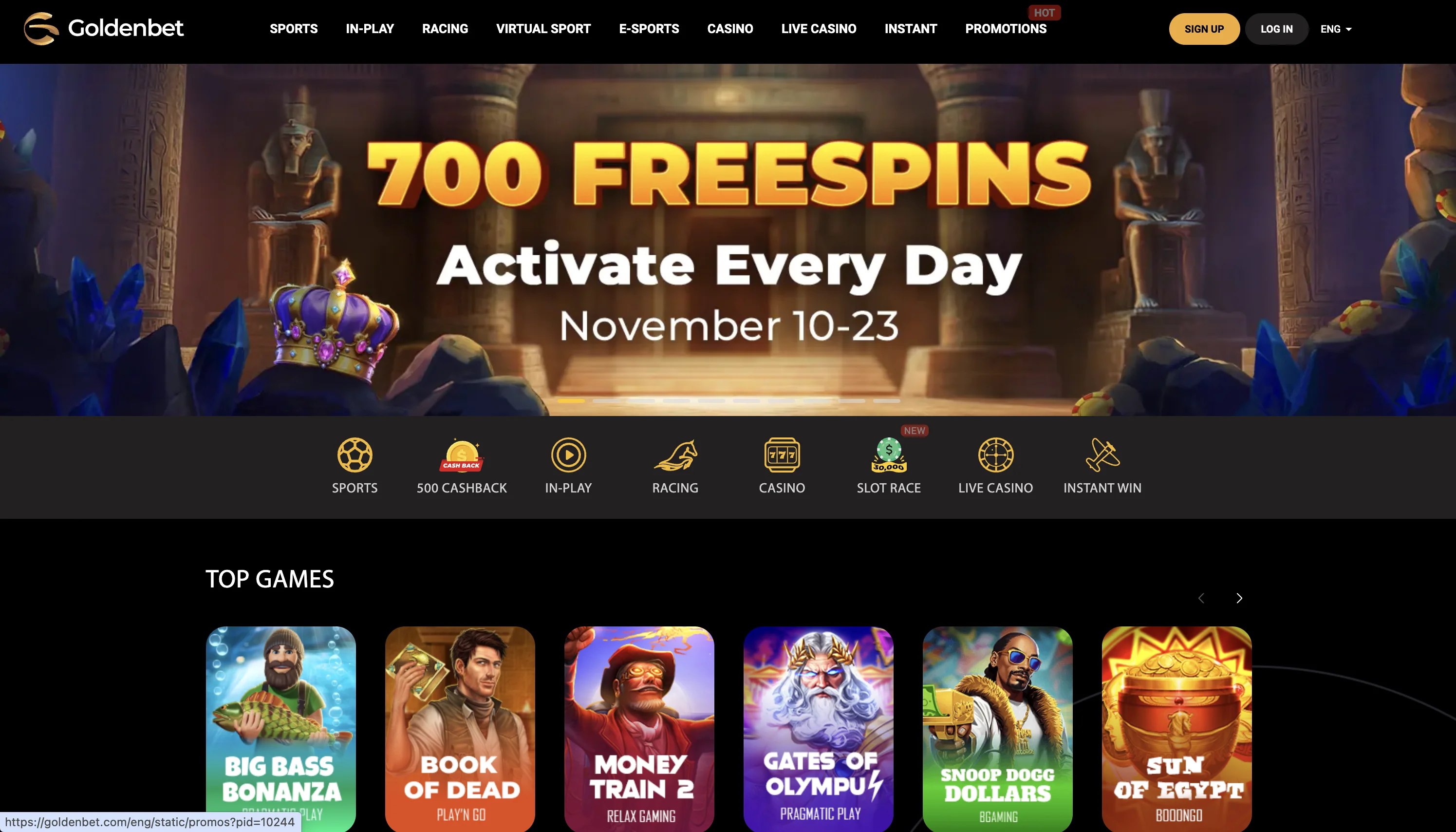 Goldenbet Casino Screenshot