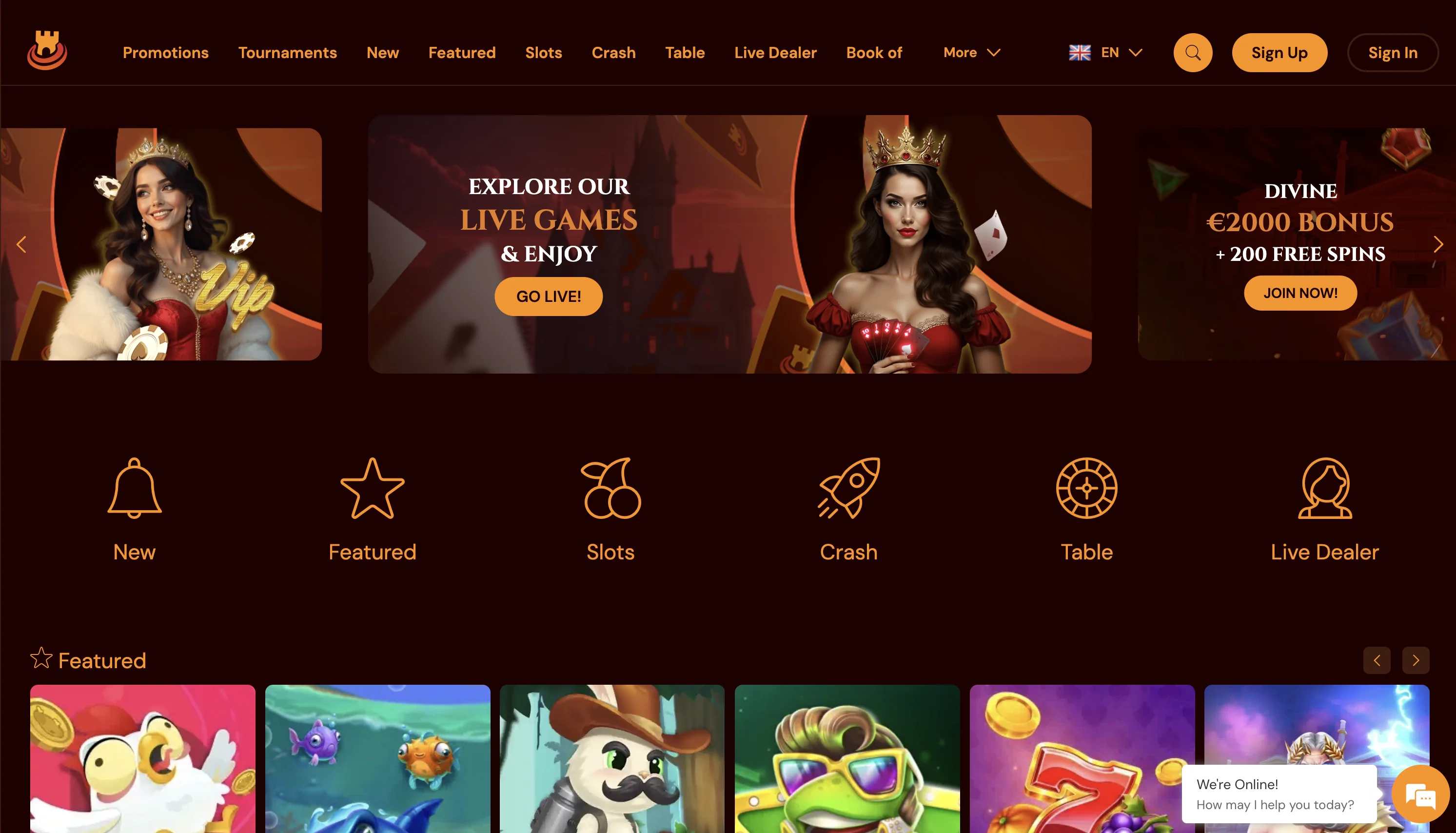 Spins Castle Casino Screenshot